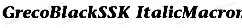 GrecoBlackSSK ItalicMacromedia Font字体转换